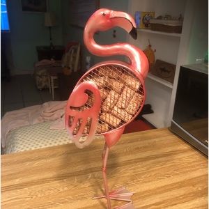 Flamingo Iron Cork Holder